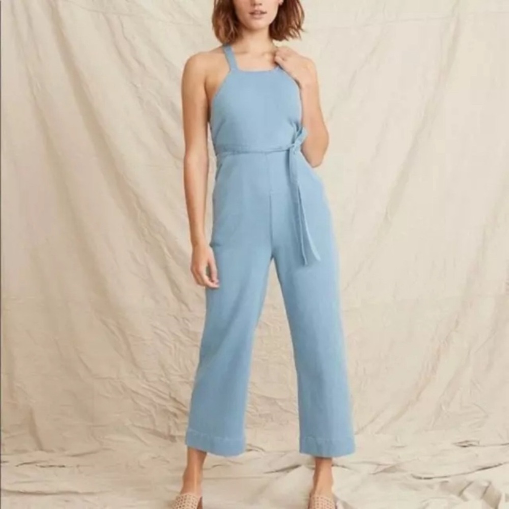 Marine Layer Light Blue Halter Jumpsuit